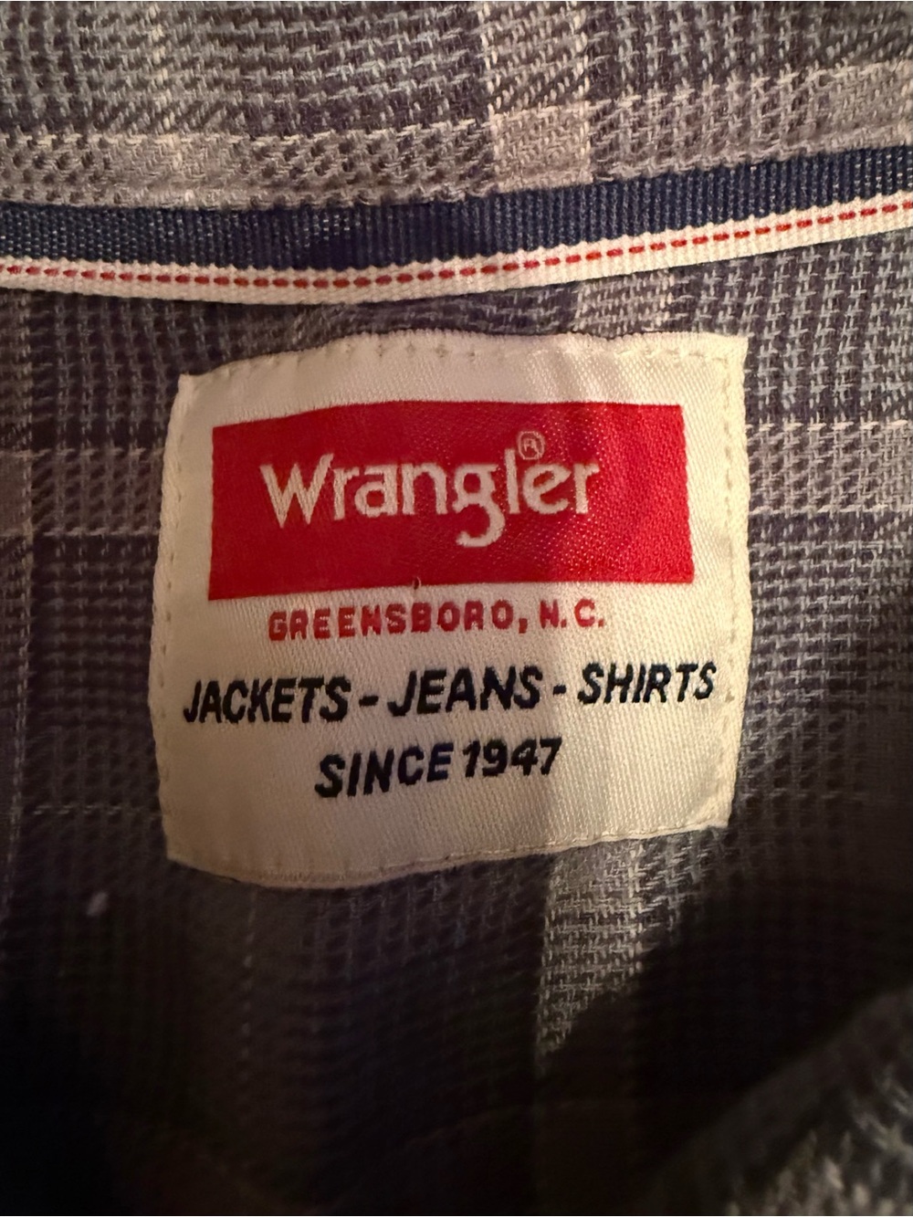 Wrangler Men's 3XL Gray Plaid Button-Down CLOUD flannel Shirt NWT - Picture 3 of 4